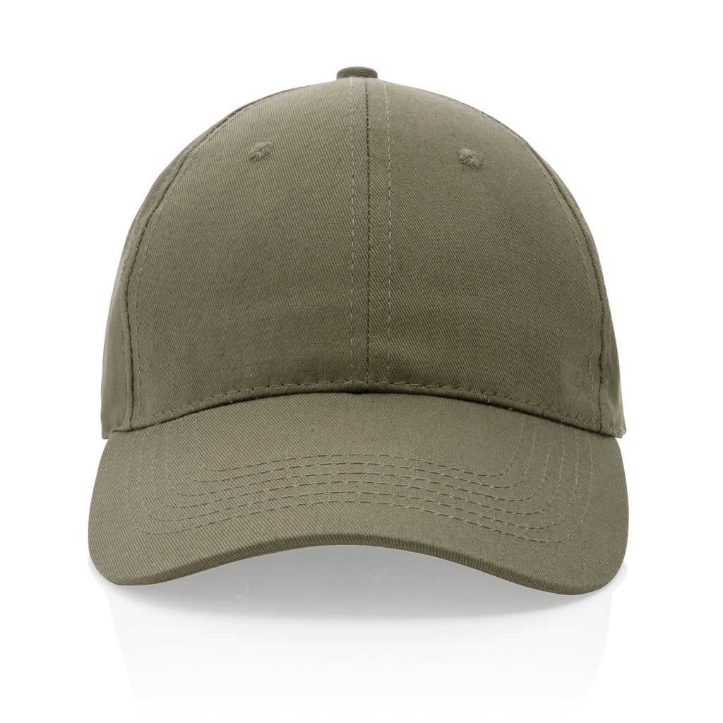 Impact 6 panel 190gr Recycled cotton cap with AWARE™ tracer - Green