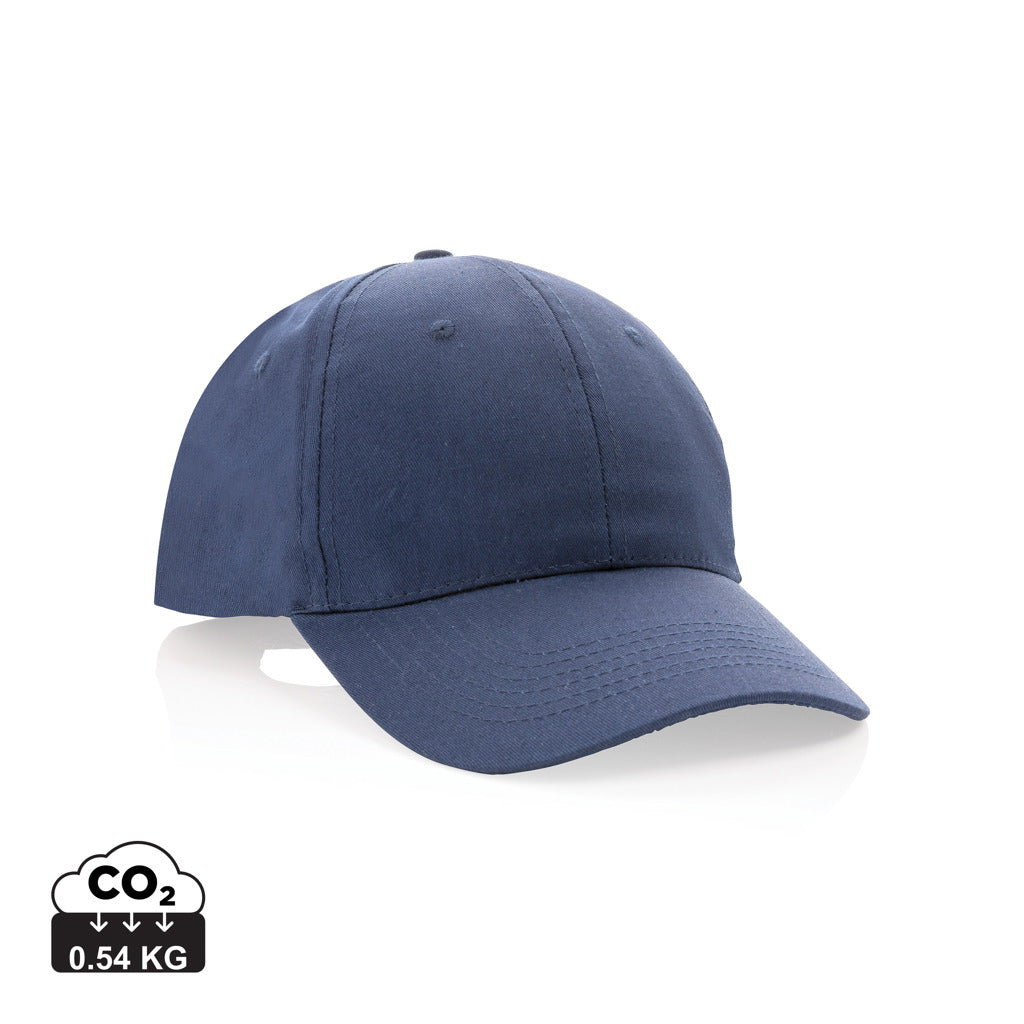 Impact 6 panel 190gr Recycled cotton cap with AWARE™ tracer - Navy