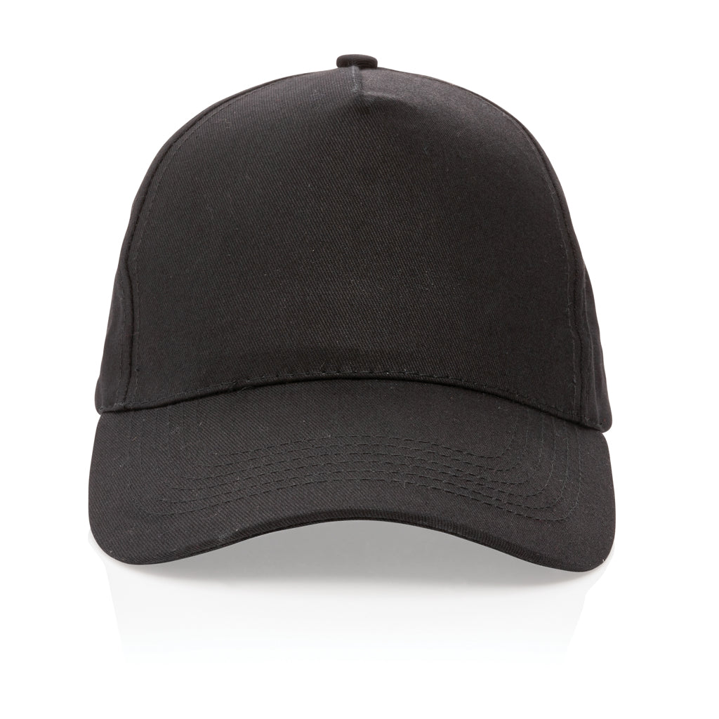 Impact 5 panel 190gr Recycled cotton cap with AWARE™ tracer - Black