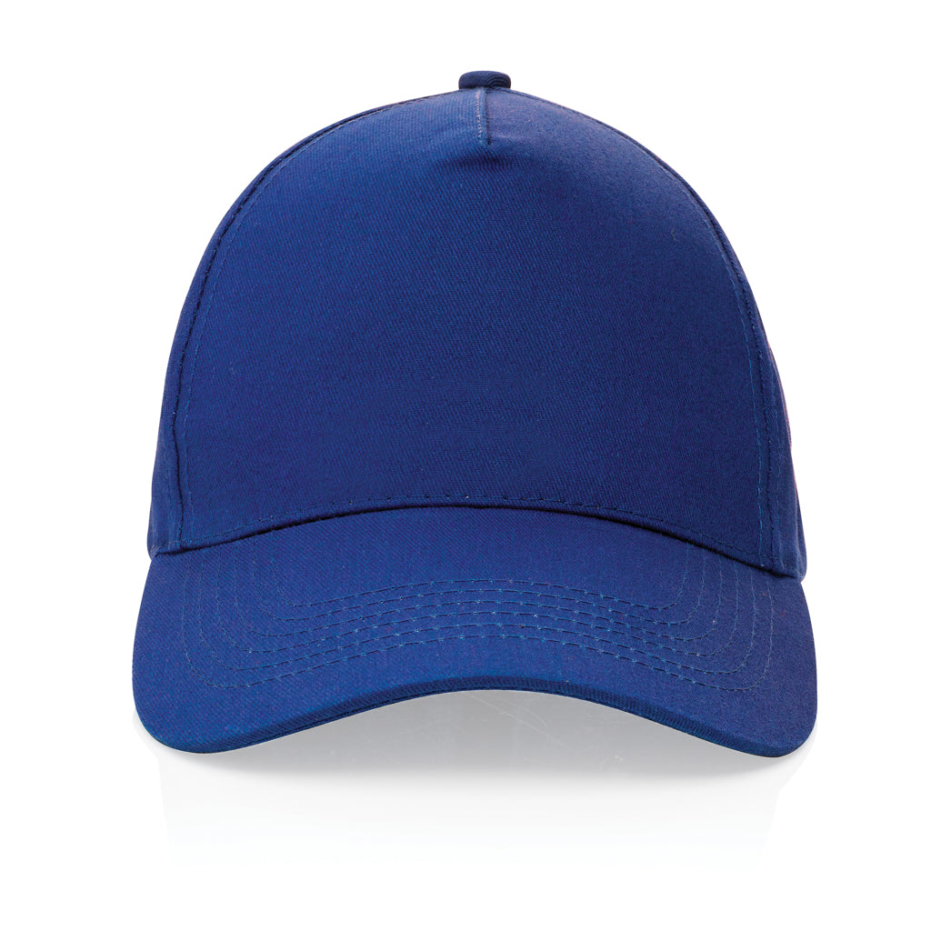 Impact 5 panel 190gr Recycled cotton cap with AWARE™ tracer - Blue