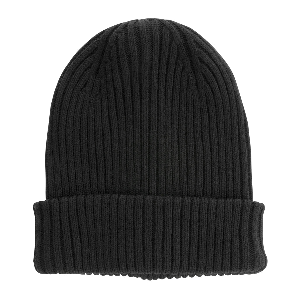 Impact AWARE™  Polylana® double knitted beanie - Black