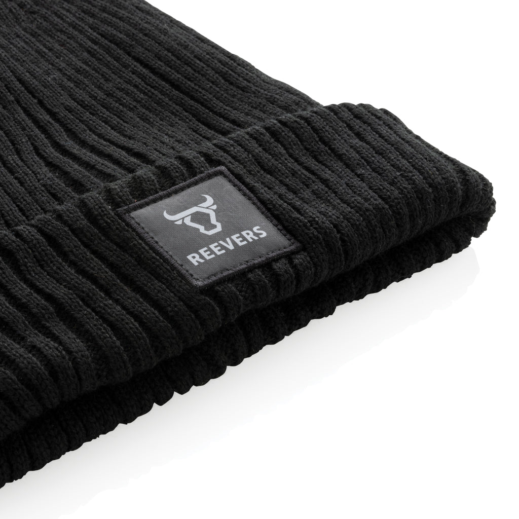 Impact AWARE™  Polylana® double knitted beanie - Black
