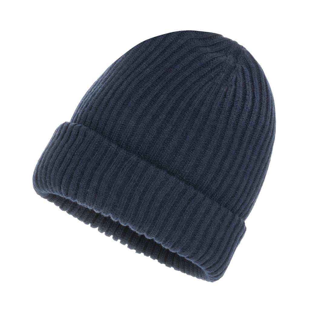 Impact AWARE™  Polylana® double knitted beanie - Navy