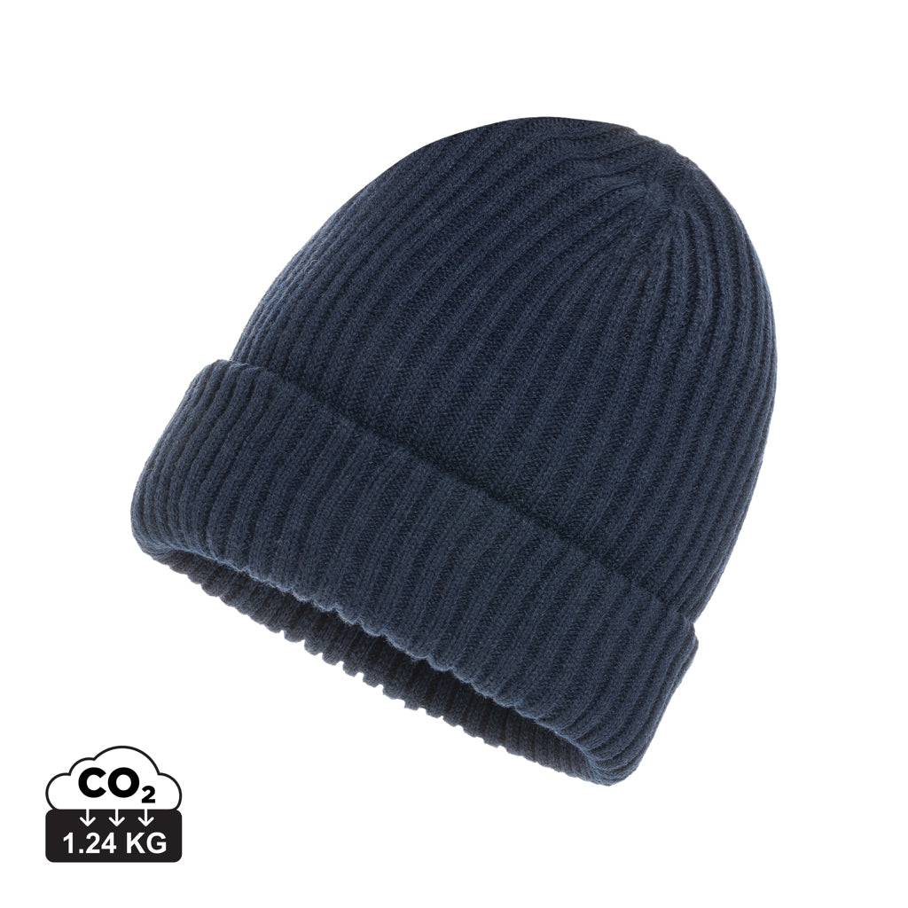Impact AWARE™  Polylana® double knitted beanie - Navy