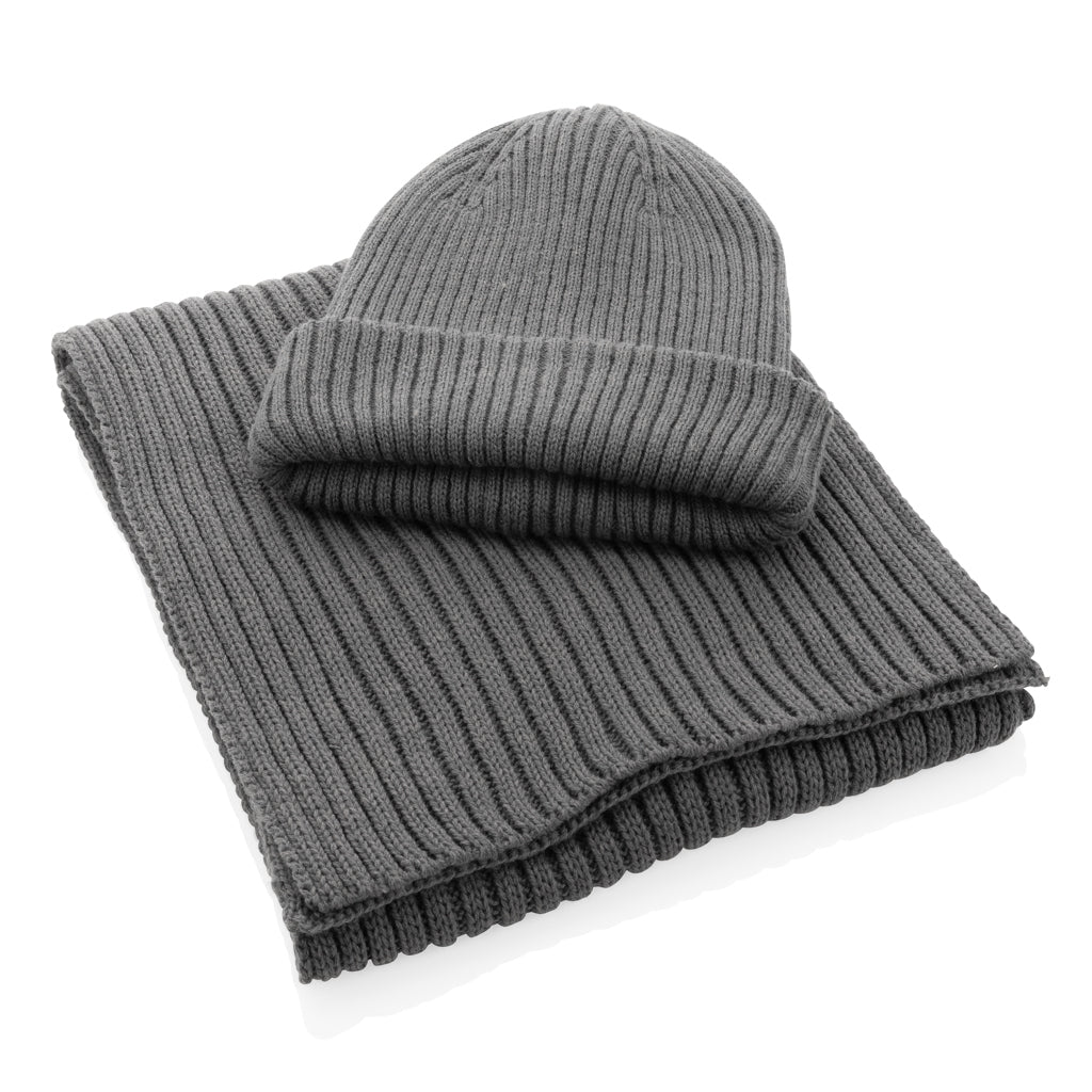 Impact AWARE™  Polylana® double knitted beanie - Anthracite