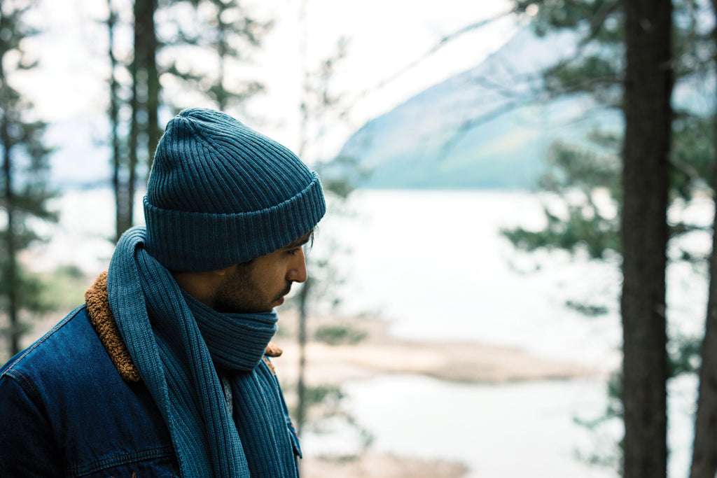 Impact AWARE™  Polylana® double knitted beanie - Sage Blue