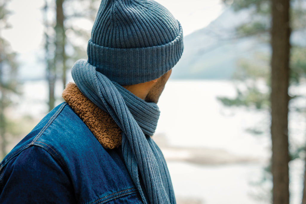 Impact AWARE™  Polylana® double knitted beanie - Sage Blue