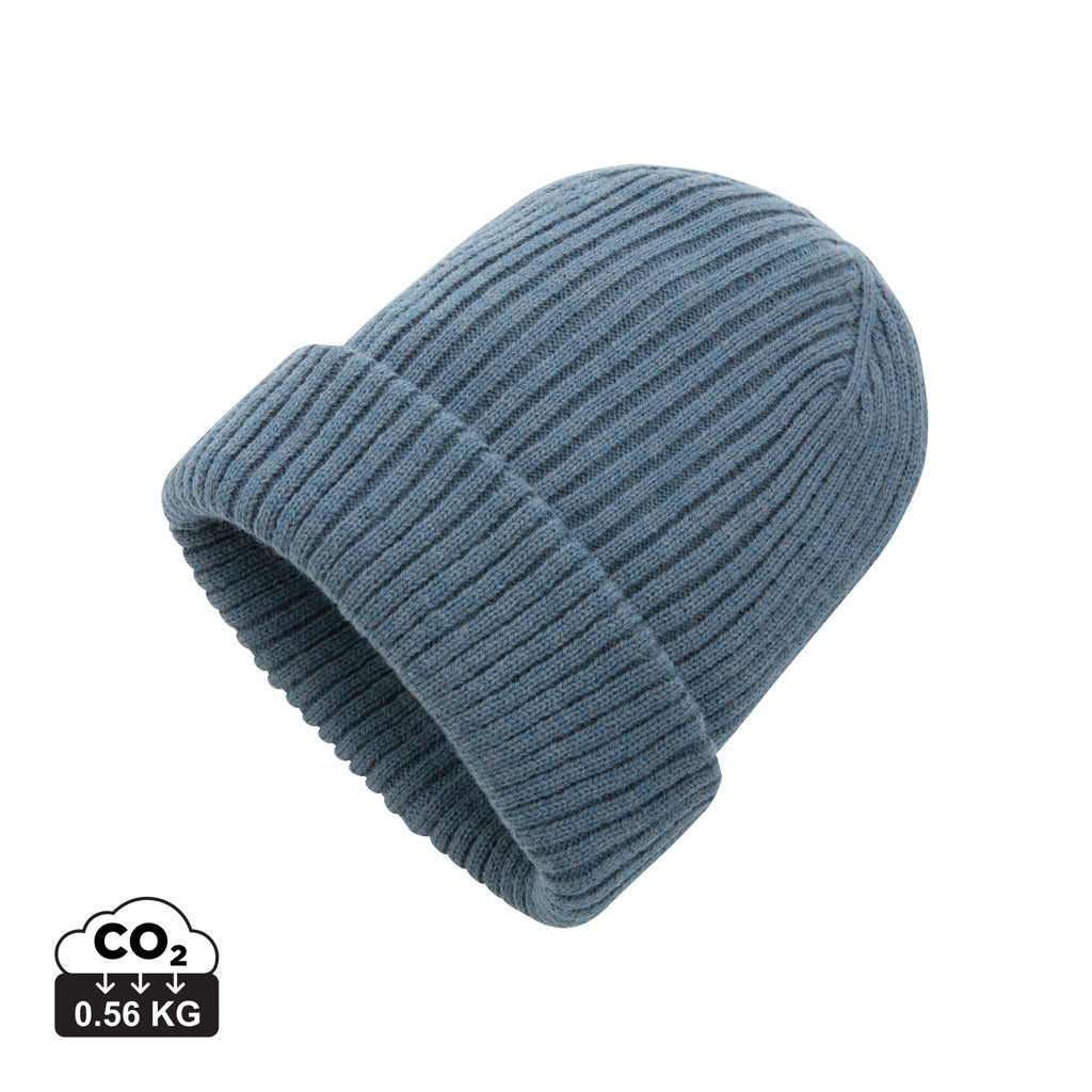 Impact AWARE™  Polylana® double knitted beanie - Sage Blue