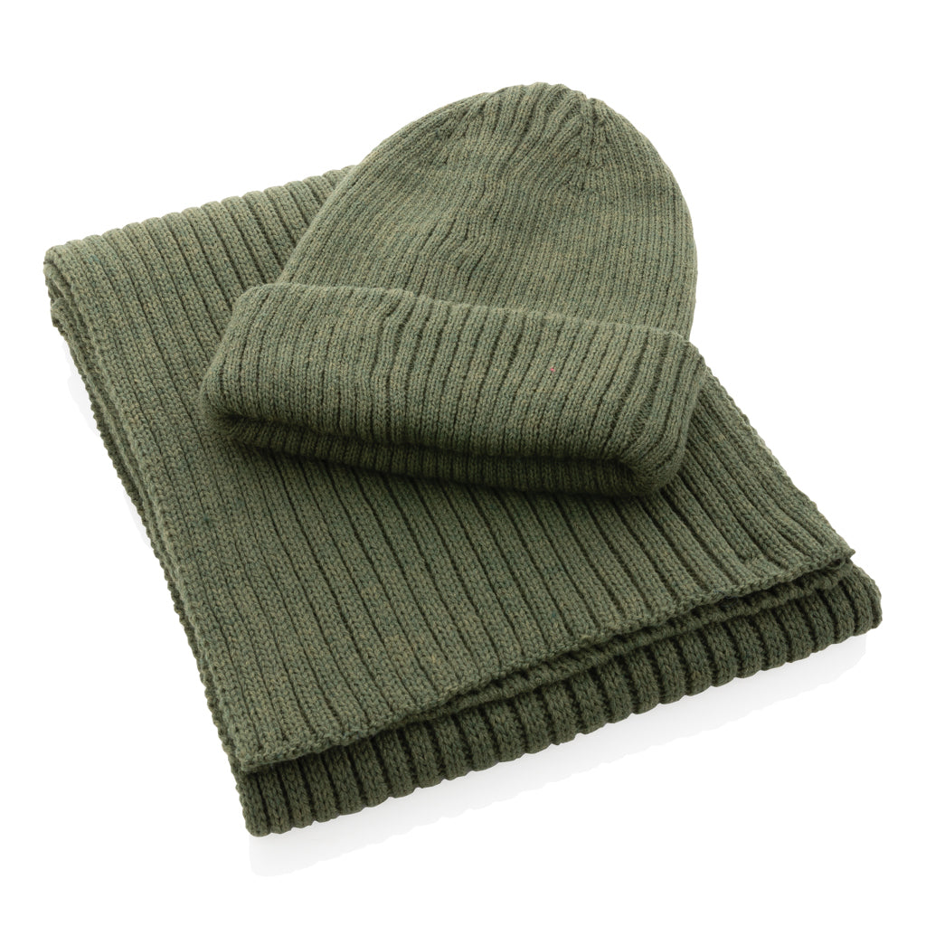 Impact AWARE™  Polylana® double knitted beanie - Green