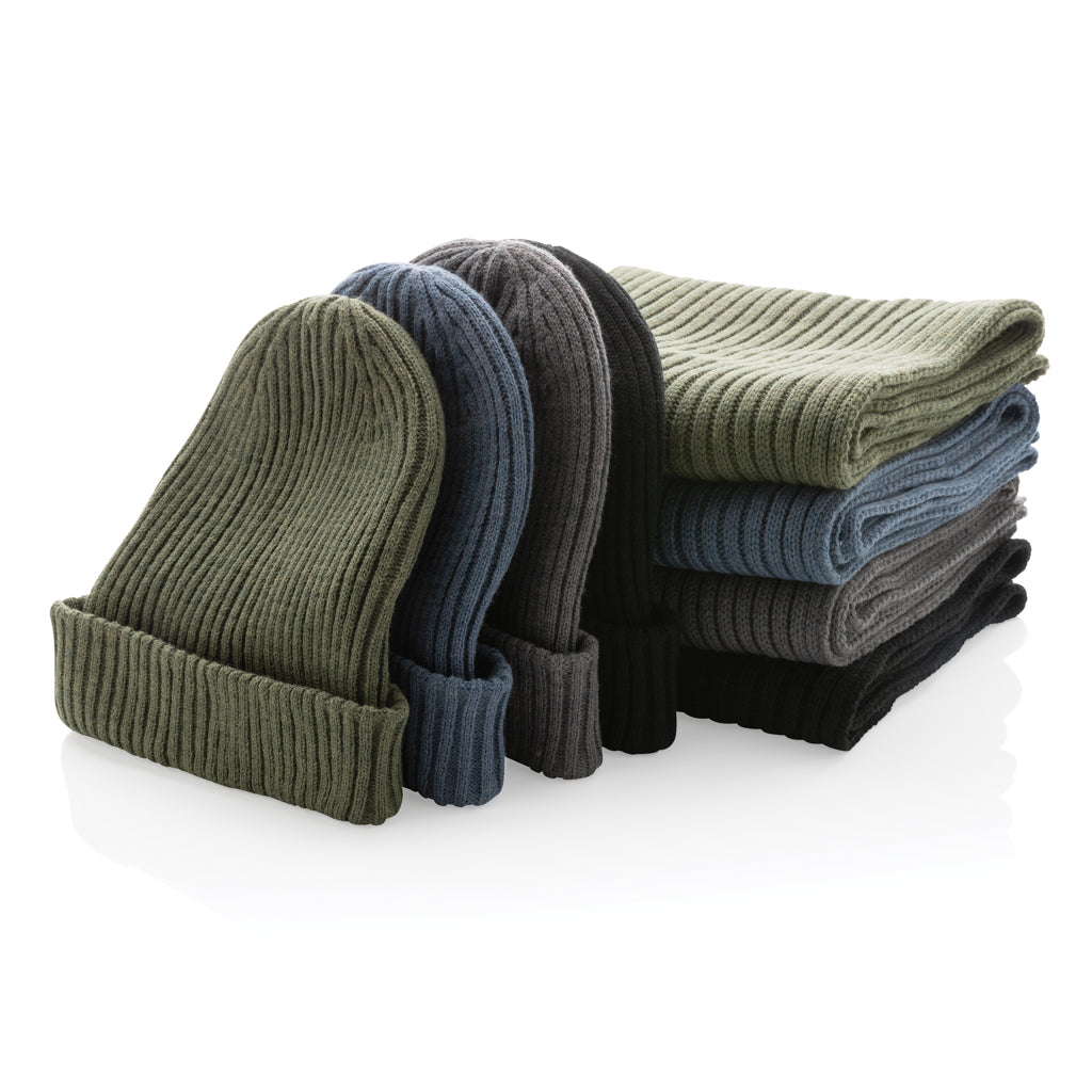 Impact AWARE™  Polylana® double knitted beanie - Green