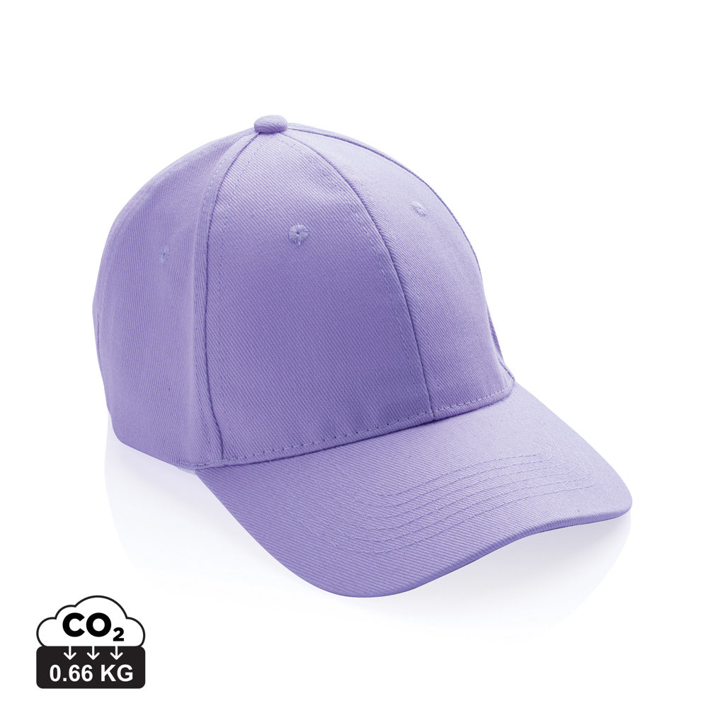 Impact 6 panel 280gr Recycled cotton cap with AWARE™ tracer - Lavender