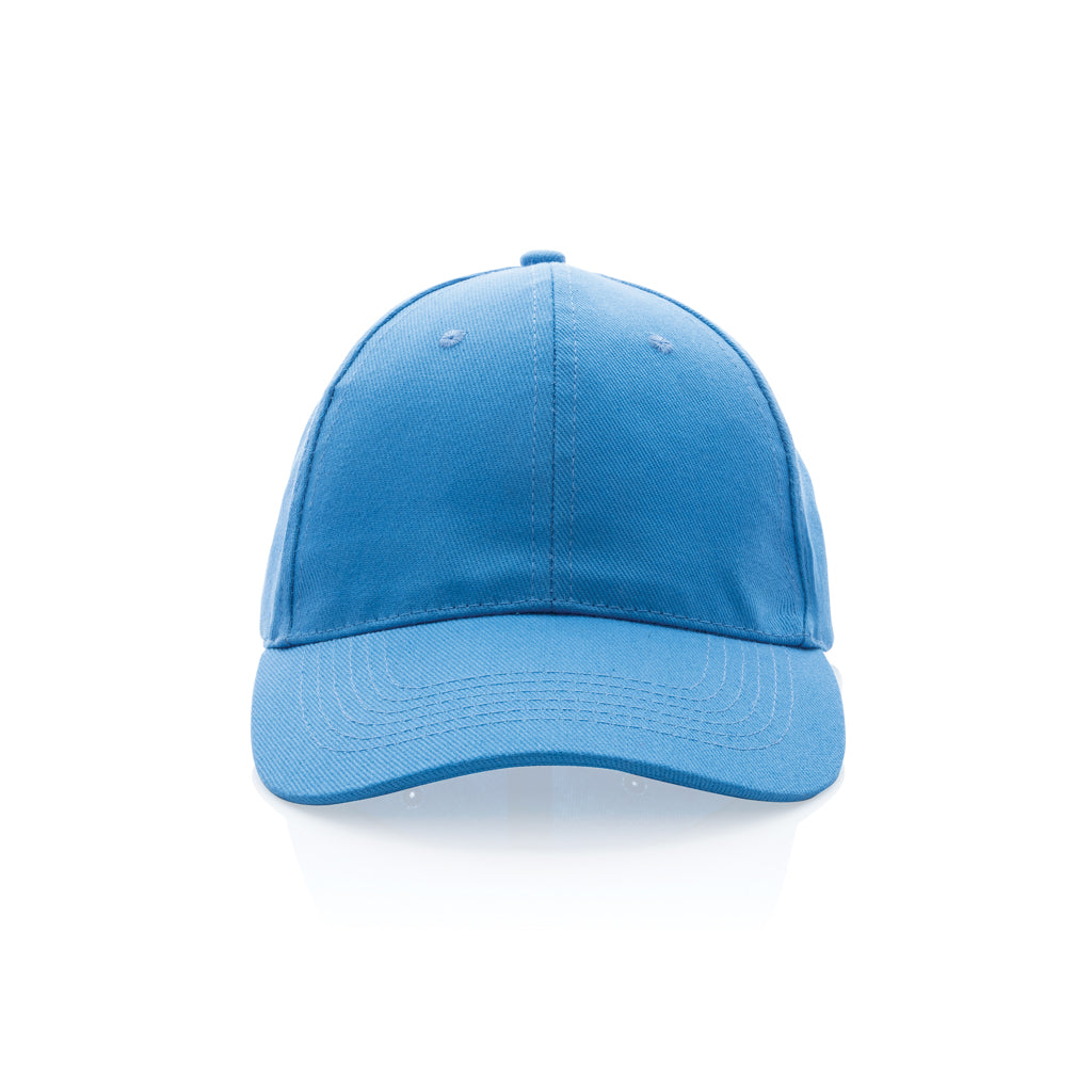 Impact 6 panel 280gr Recycled cotton cap with AWARE™ tracer - Tranquil Blue
