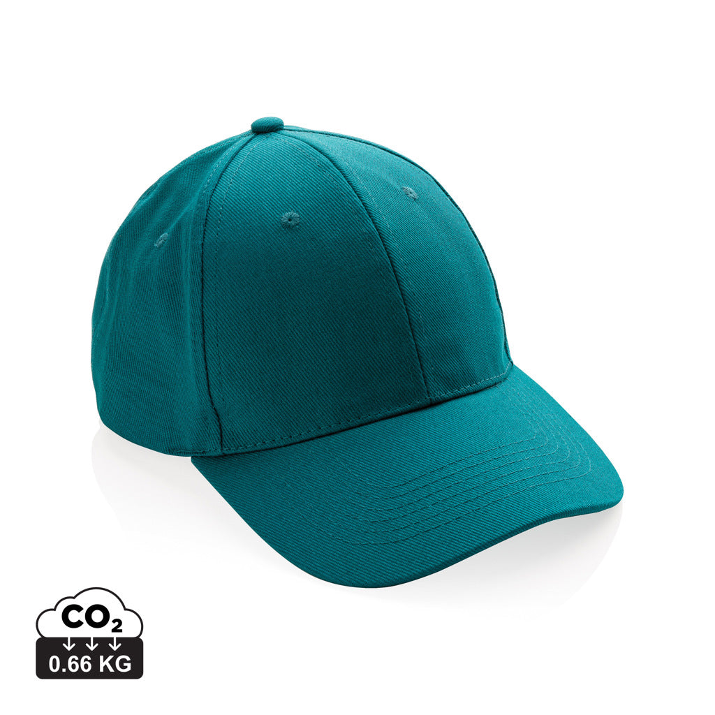 Impact 6 panel 280gr Recycled cotton cap with AWARE™ tracer - Verdigris