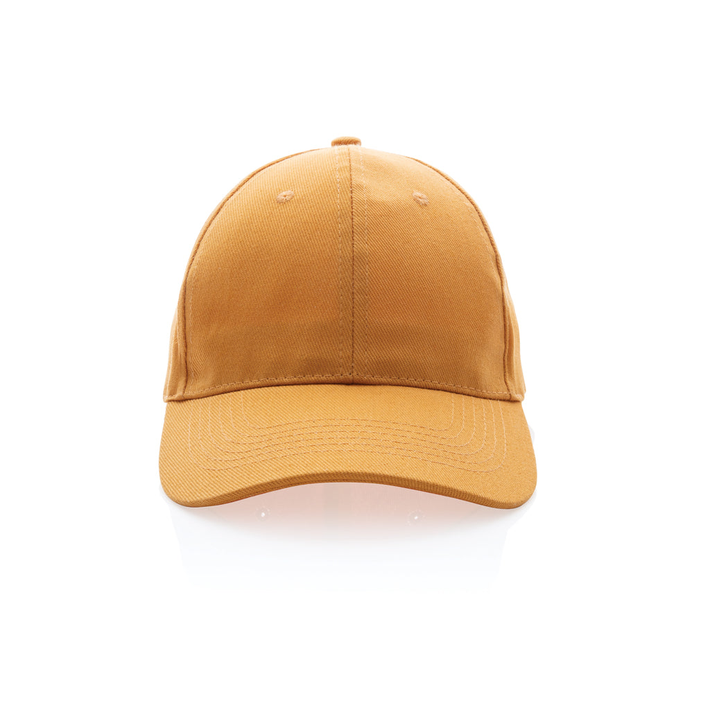 Impact 6 panel 280gr Recycled cotton cap with AWARE™ tracer - Sundial Orange