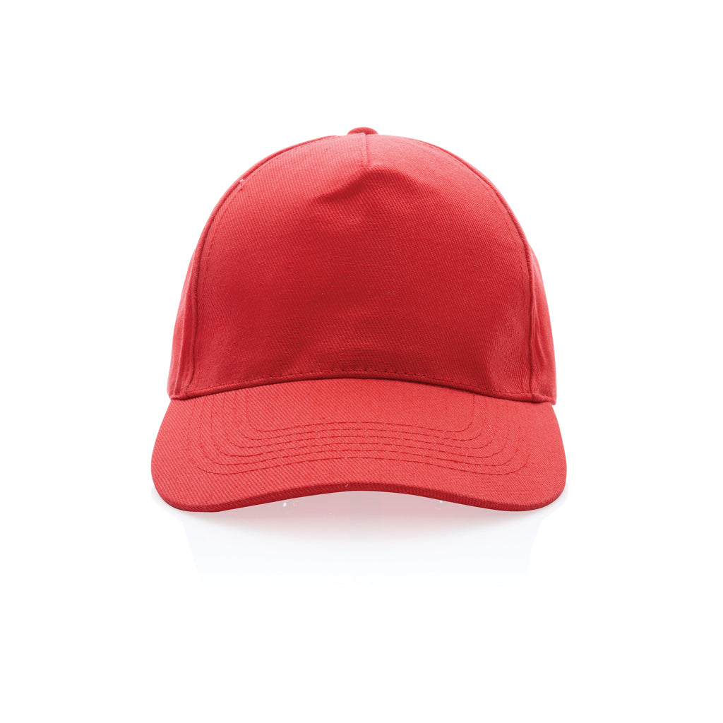 Impact 5panel 280gr Recycled cotton cap with AWARE™ tracer - Luscious Red