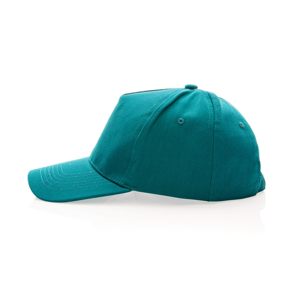 Impact 5panel 280gr Recycled cotton cap with AWARE™ tracer - Verdigris