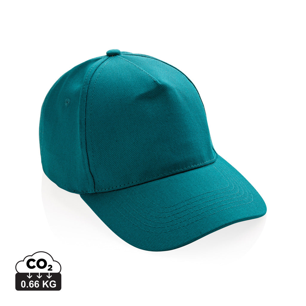 Impact 5panel 280gr Recycled cotton cap with AWARE™ tracer - Verdigris