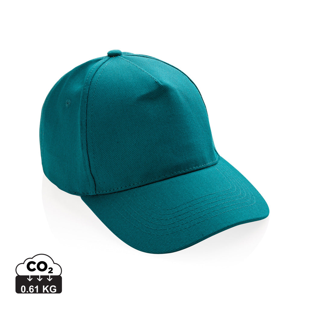 Impact 5panel 280gr Recycled cotton cap with AWARE™ tracer - Verdigris