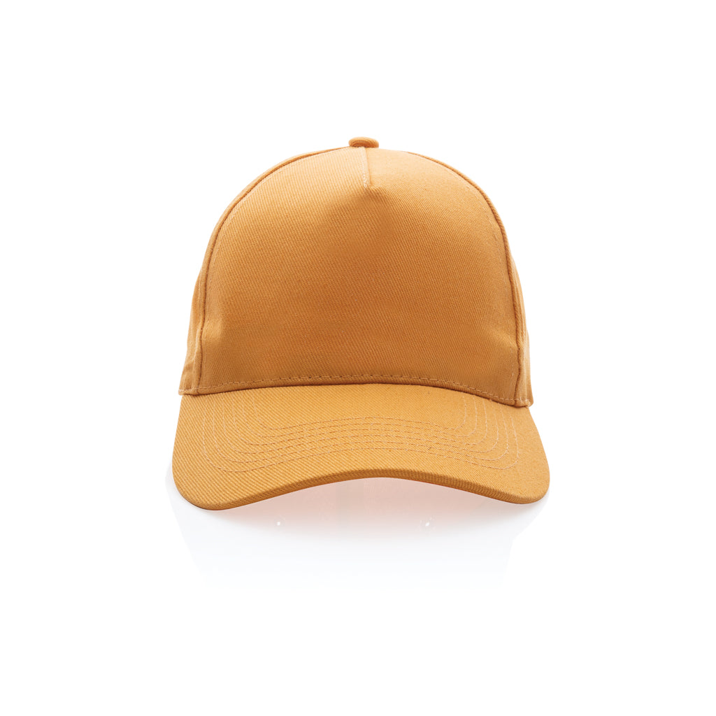 Impact 5panel 280gr Recycled cotton cap with AWARE™ tracer - Sundial Orange