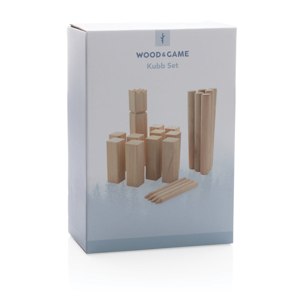 Wooden kubb set - Brown