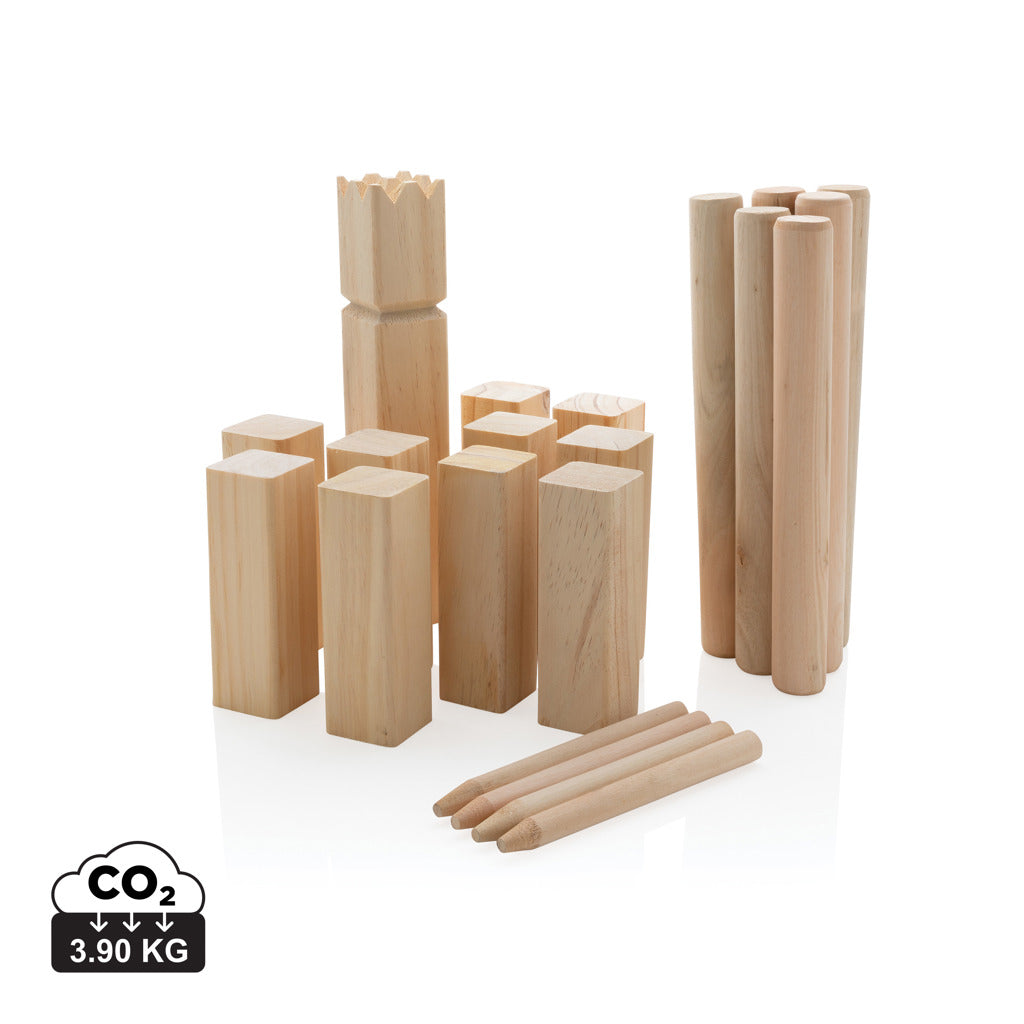 Wooden kubb set - Brown