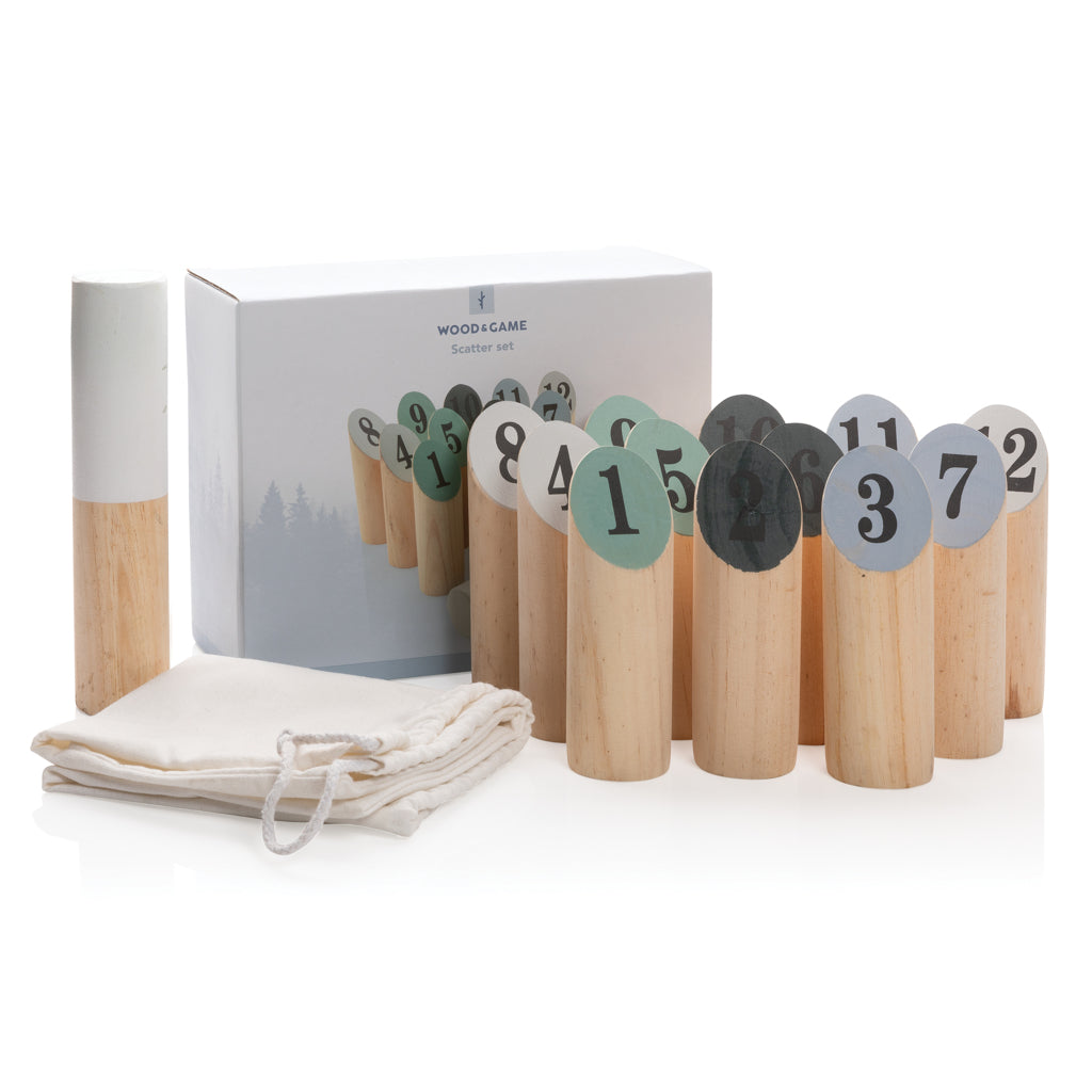 Wooden scatter set - Brown