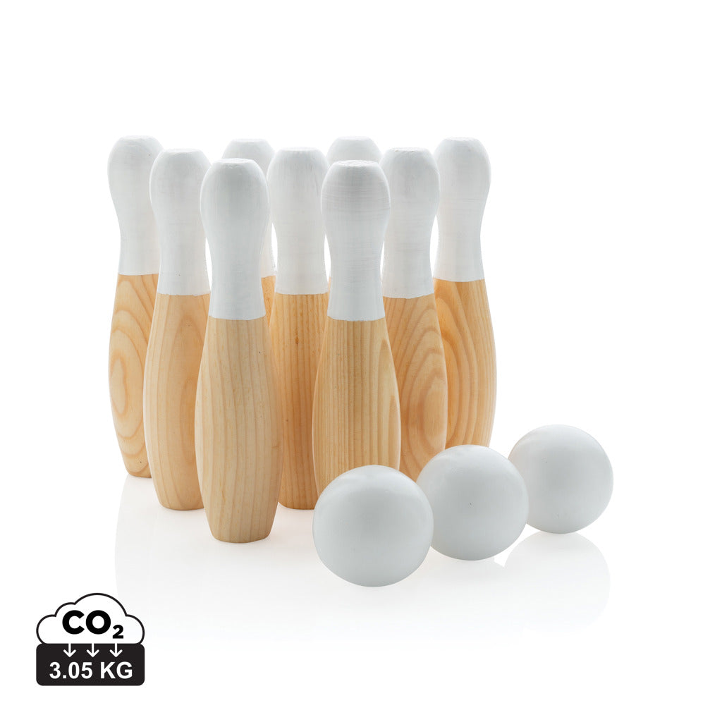 Wooden skittles set - Brown