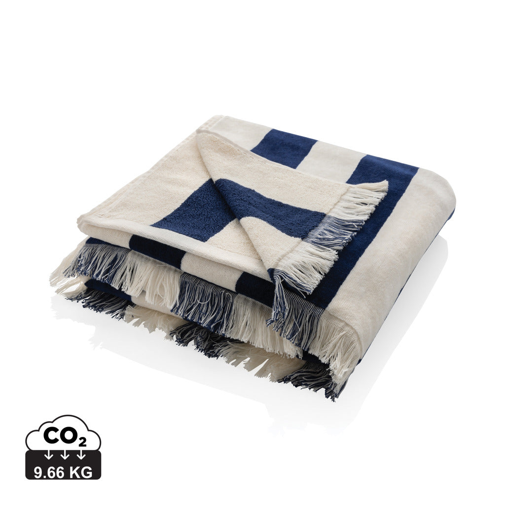 Ukiyo Yukari AWARE™ XL deluxe beach towel 100x180cm - Navy