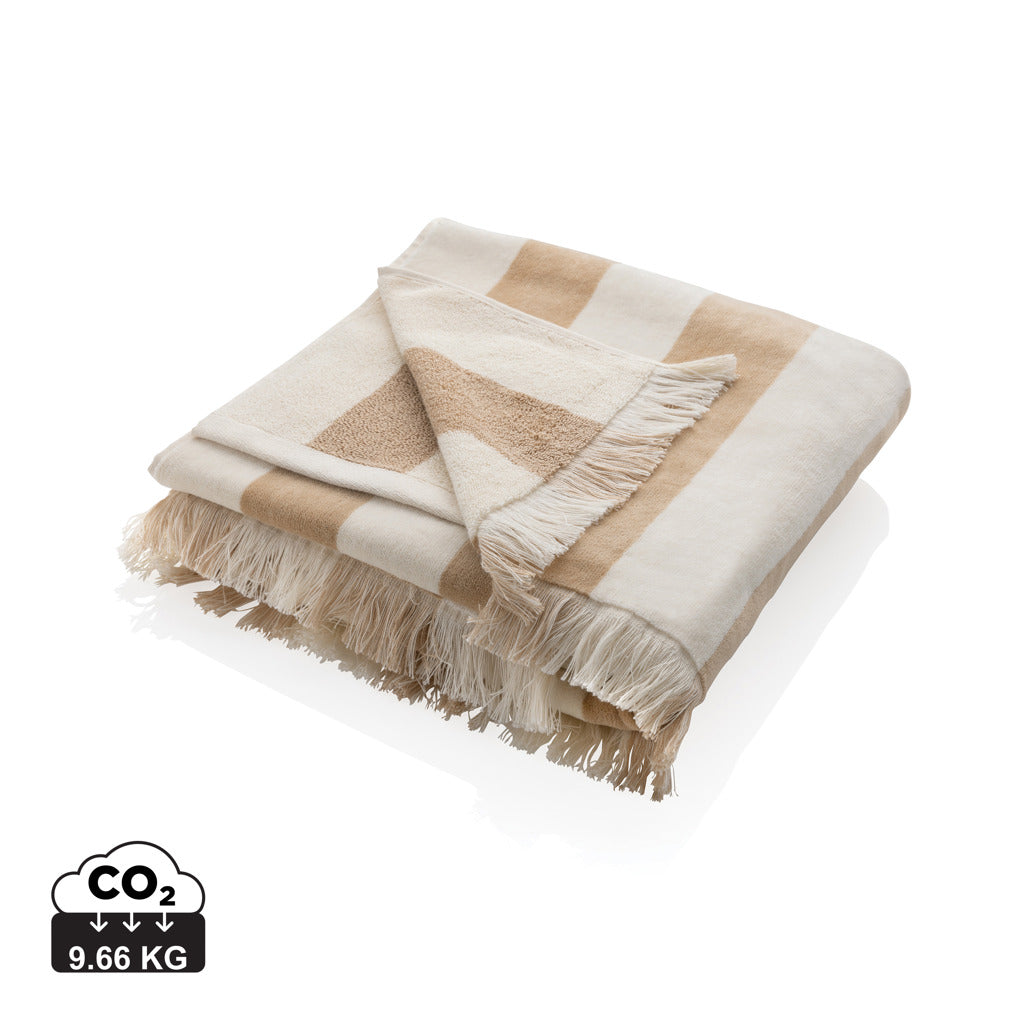 Ukiyo Yukari AWARE™ XL deluxe beach towel 100x180cm - Brown