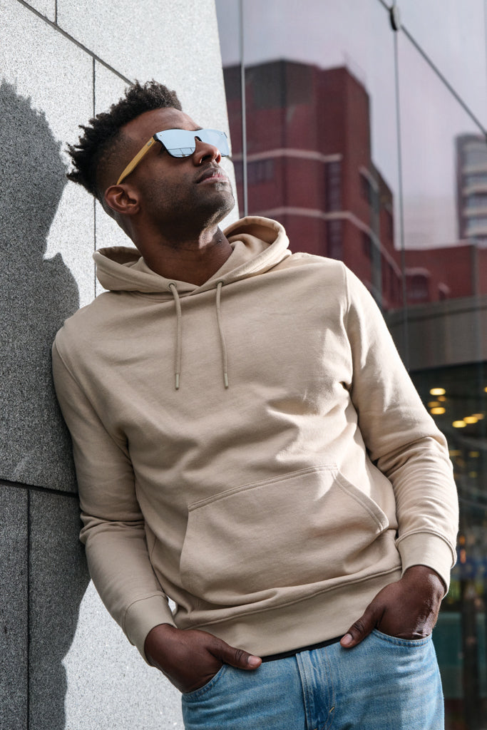 Prism RCS recycled plastic sunglasses with bamboo frame - Brown