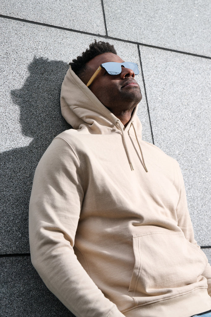 Prism RCS recycled plastic sunglasses with bamboo frame - Brown