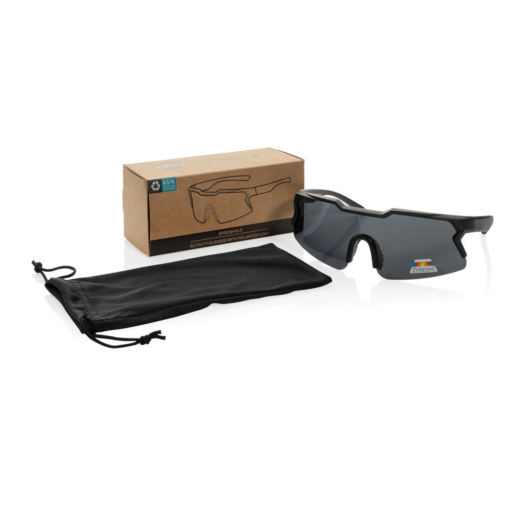 SproShield RCS plastic activity glasses with polarised lens - Black