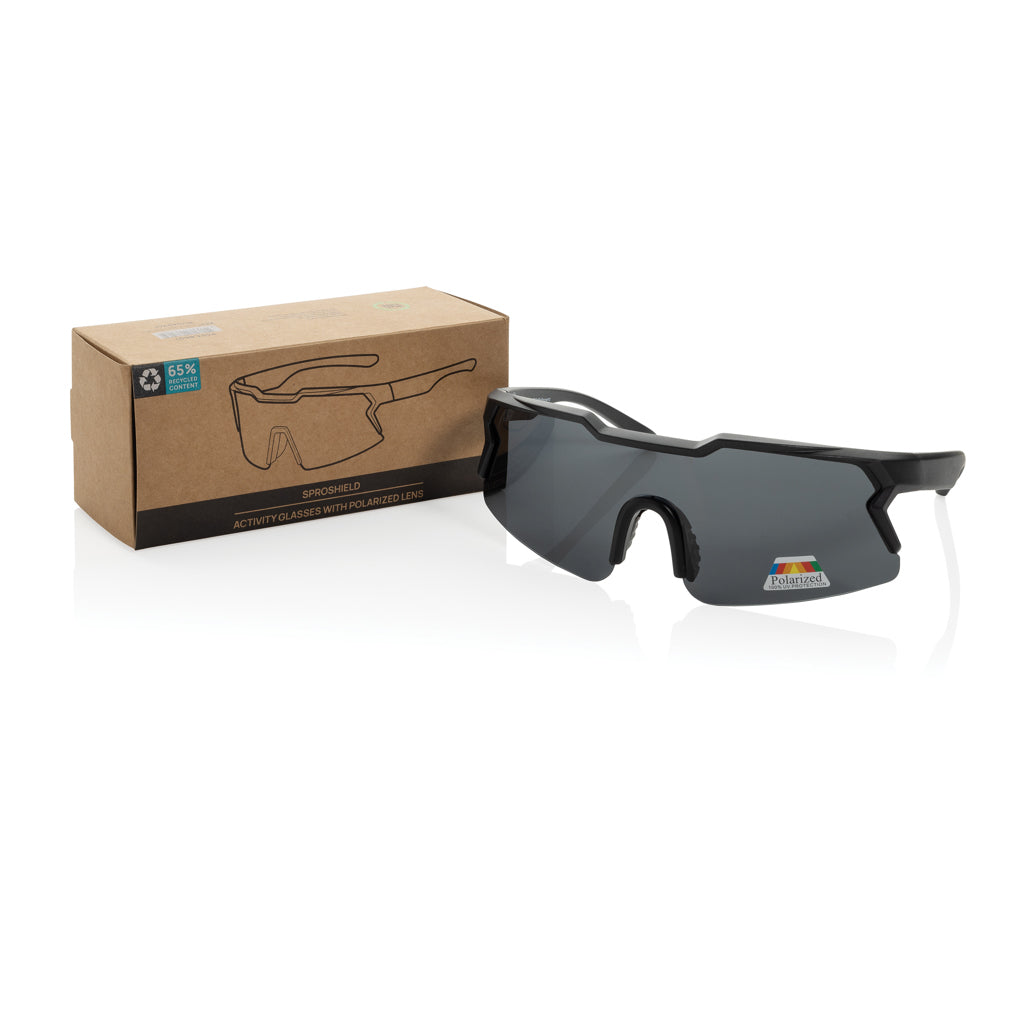 SproShield RCS plastic activity glasses with polarised lens - Black