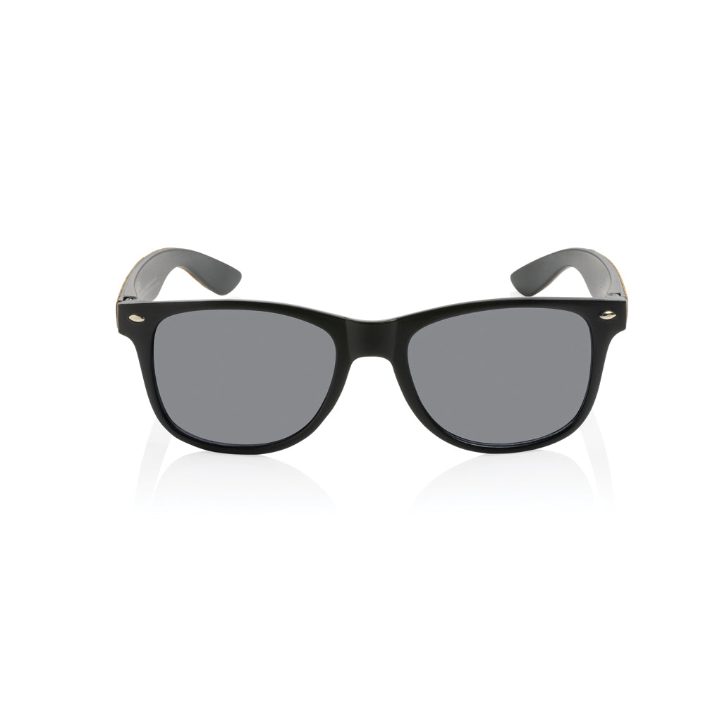 GRS recycled PC plastic sunglasses with cork - Black