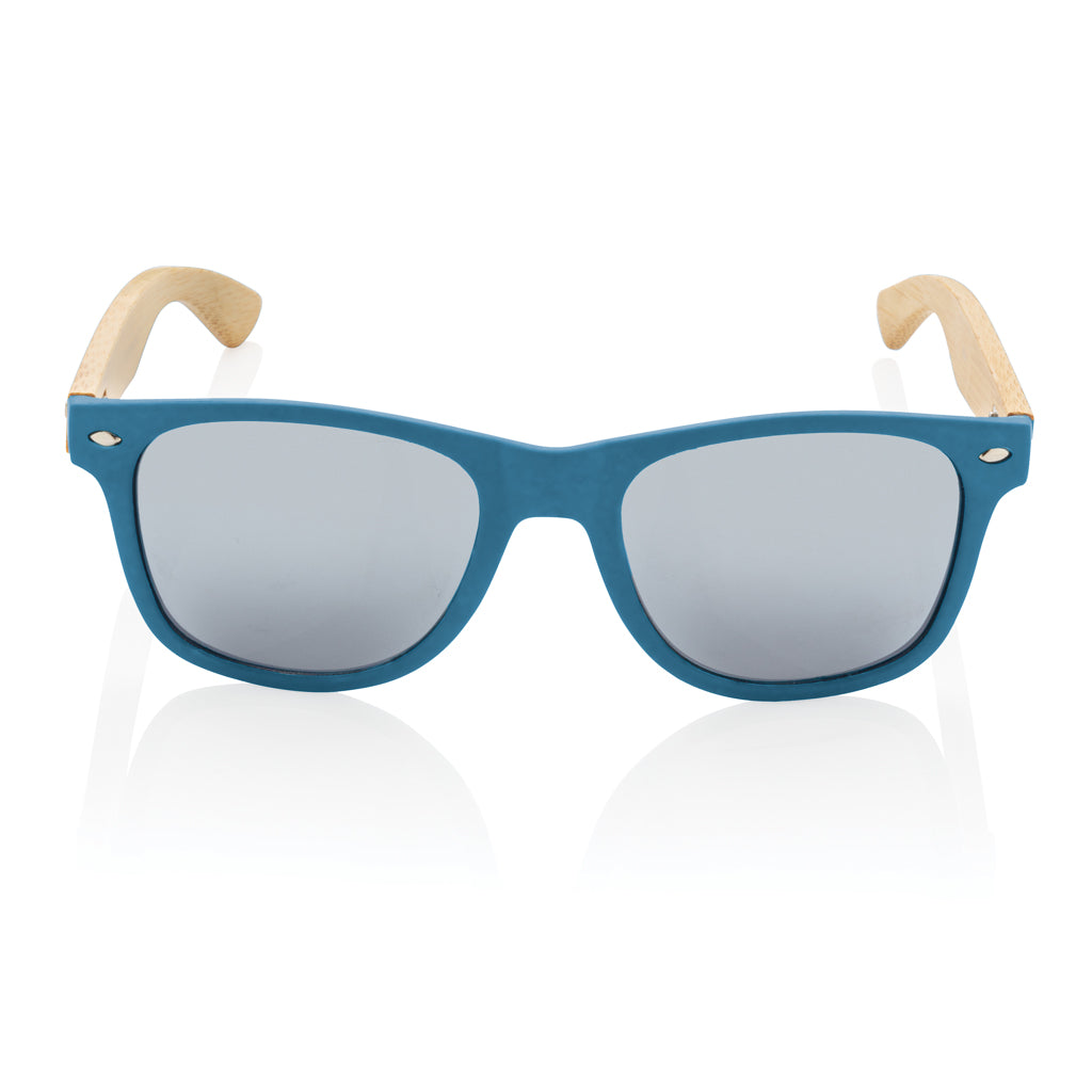Bamboo and RCS recycled plastic sunglasses - Blue