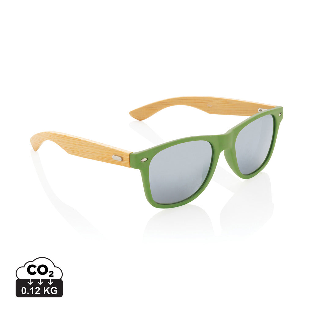 Bamboo and RCS recycled plastic sunglasses - Green
