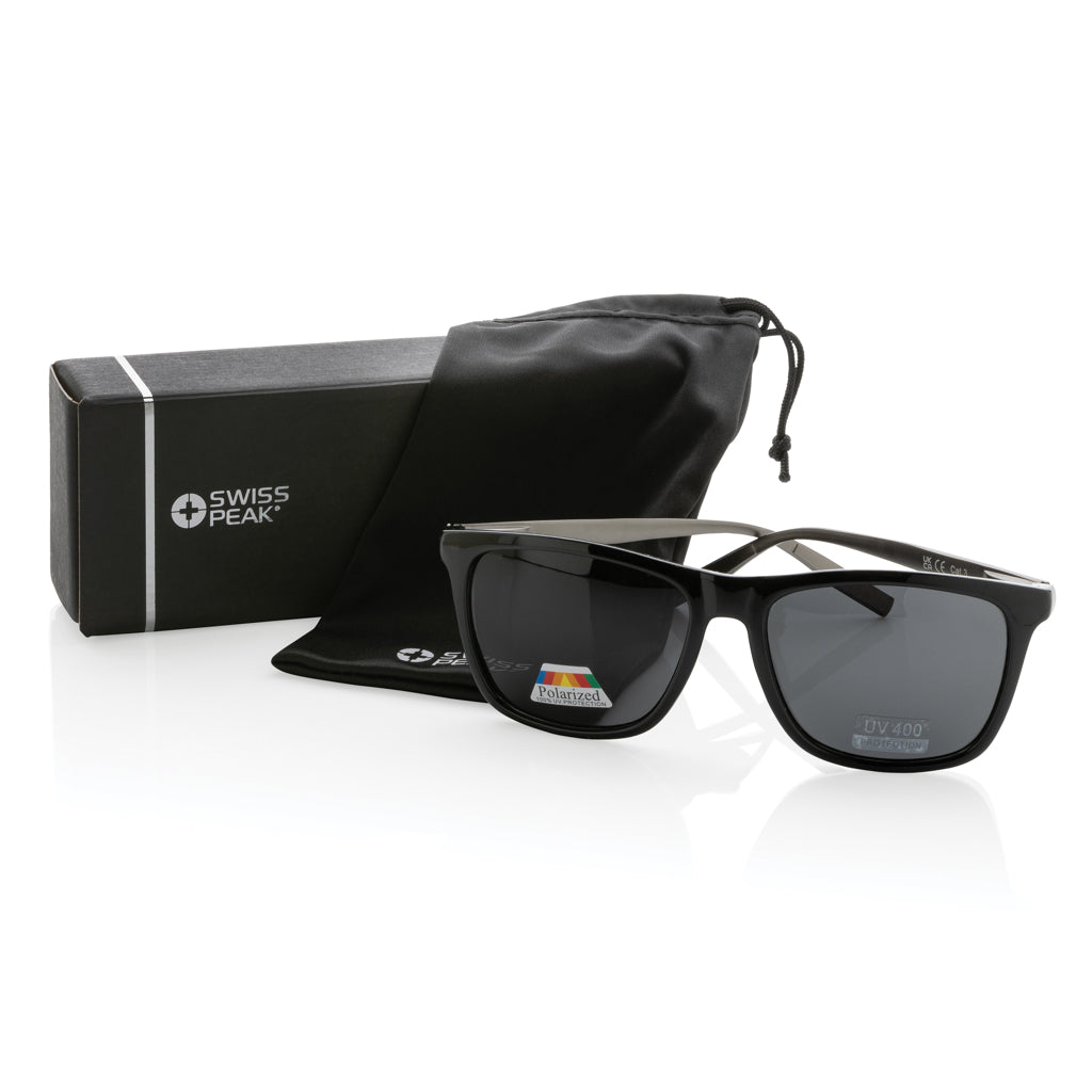 Swiss Peak RCS rplastic polarised sunglasses - Black