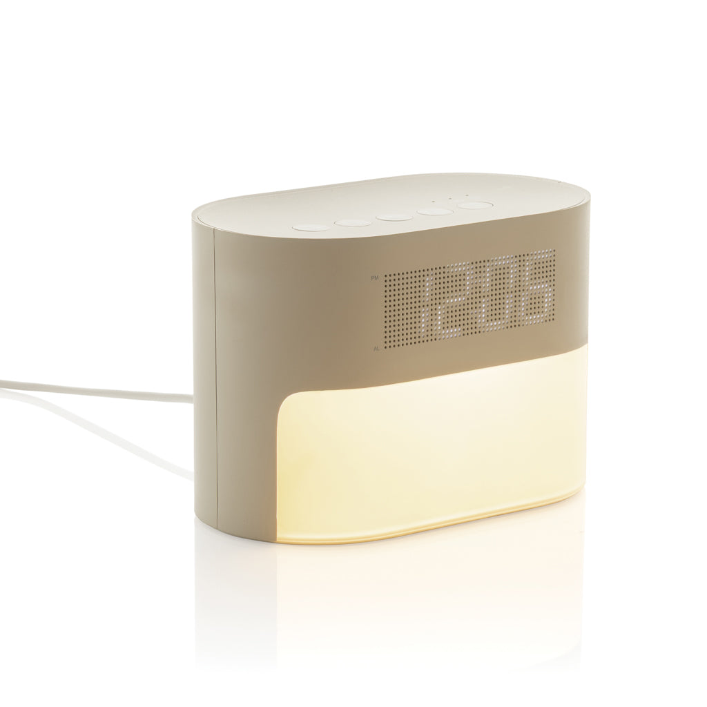 LumaRise RCS reycled plastic white noise alarm clock - Beige