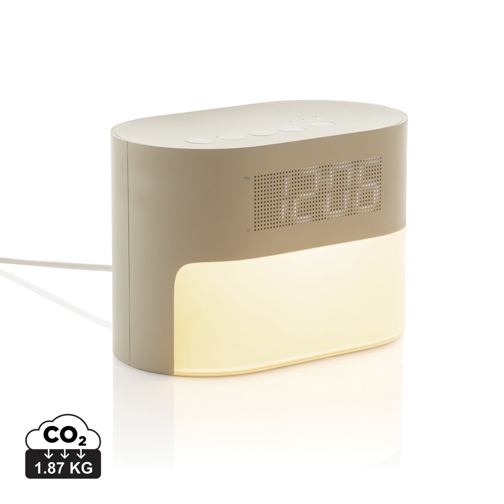 LumaRise RCS reycled plastic white noise alarm clock - Beige