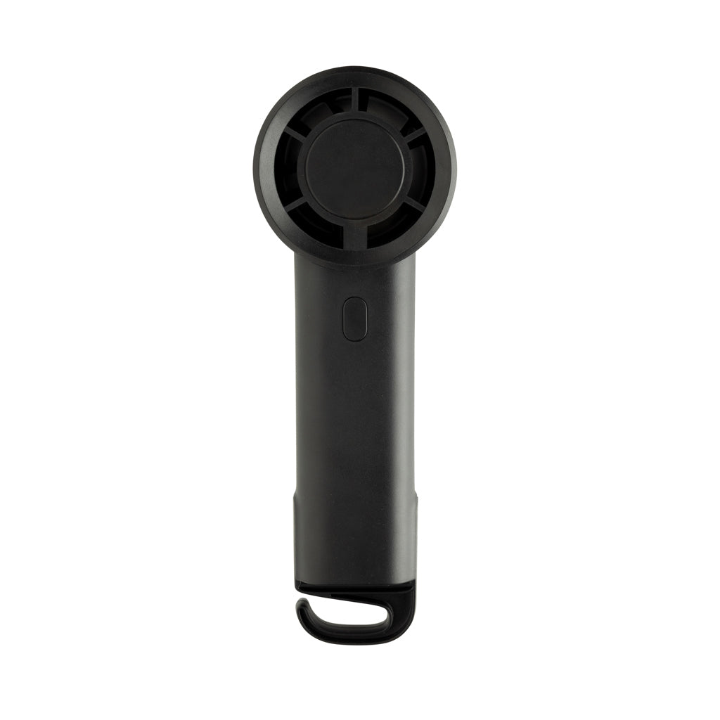 Twist RCS recycled plastic re-chargeable portable fan - Black