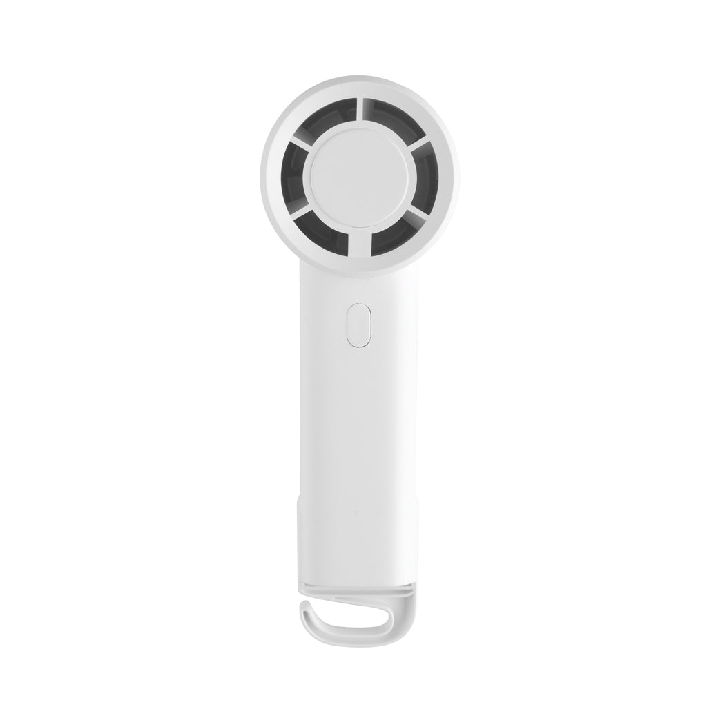 Twist RCS recycled plastic re-chargeable portable fan - White