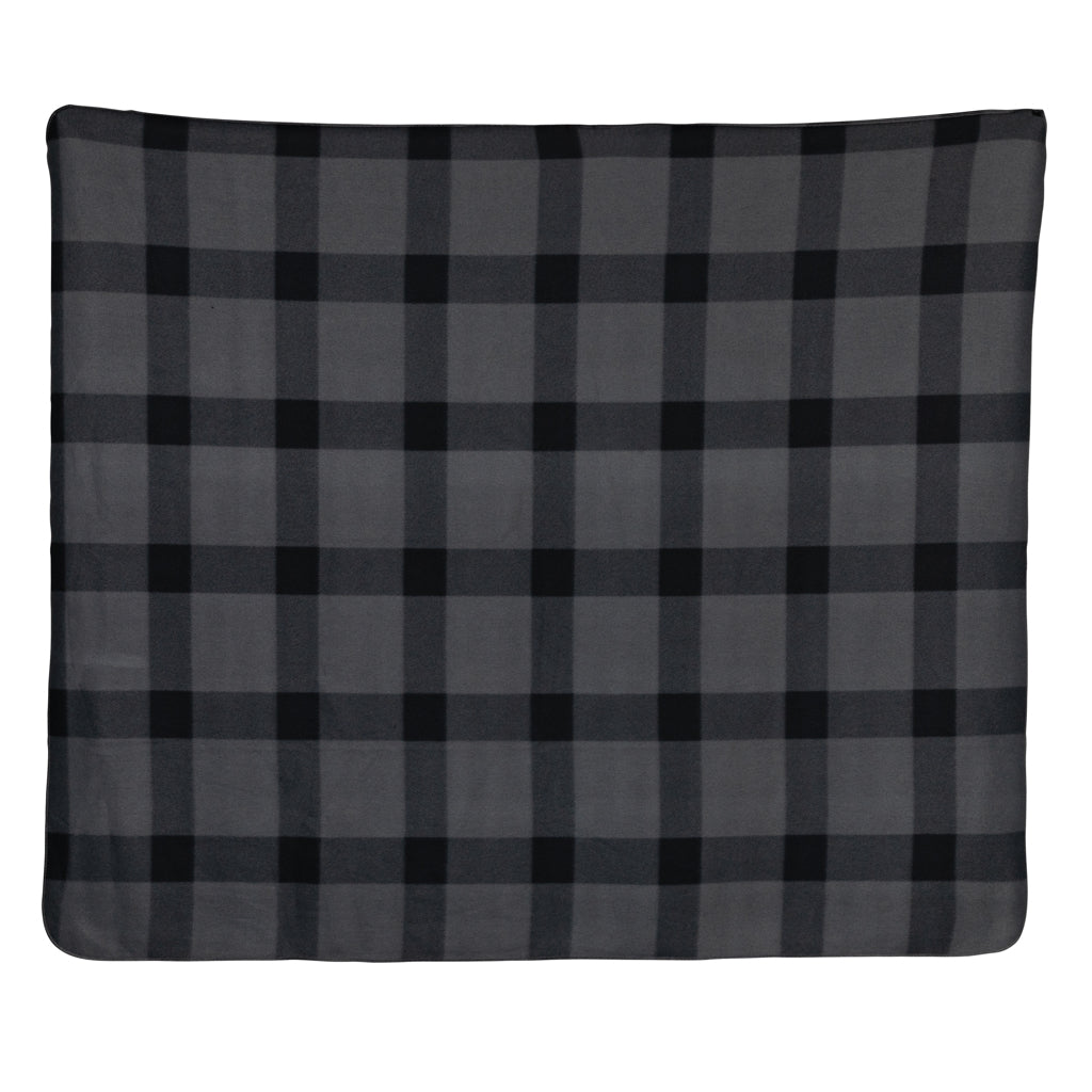 Soft plaid fleece blanket - Anthracite