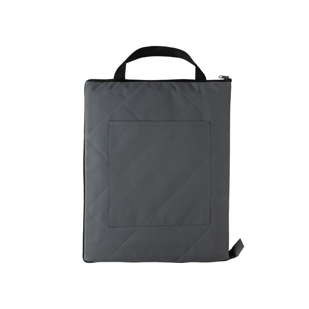 Impact Aware™ RPET foldable quilted picnic blanket - Anthracite
