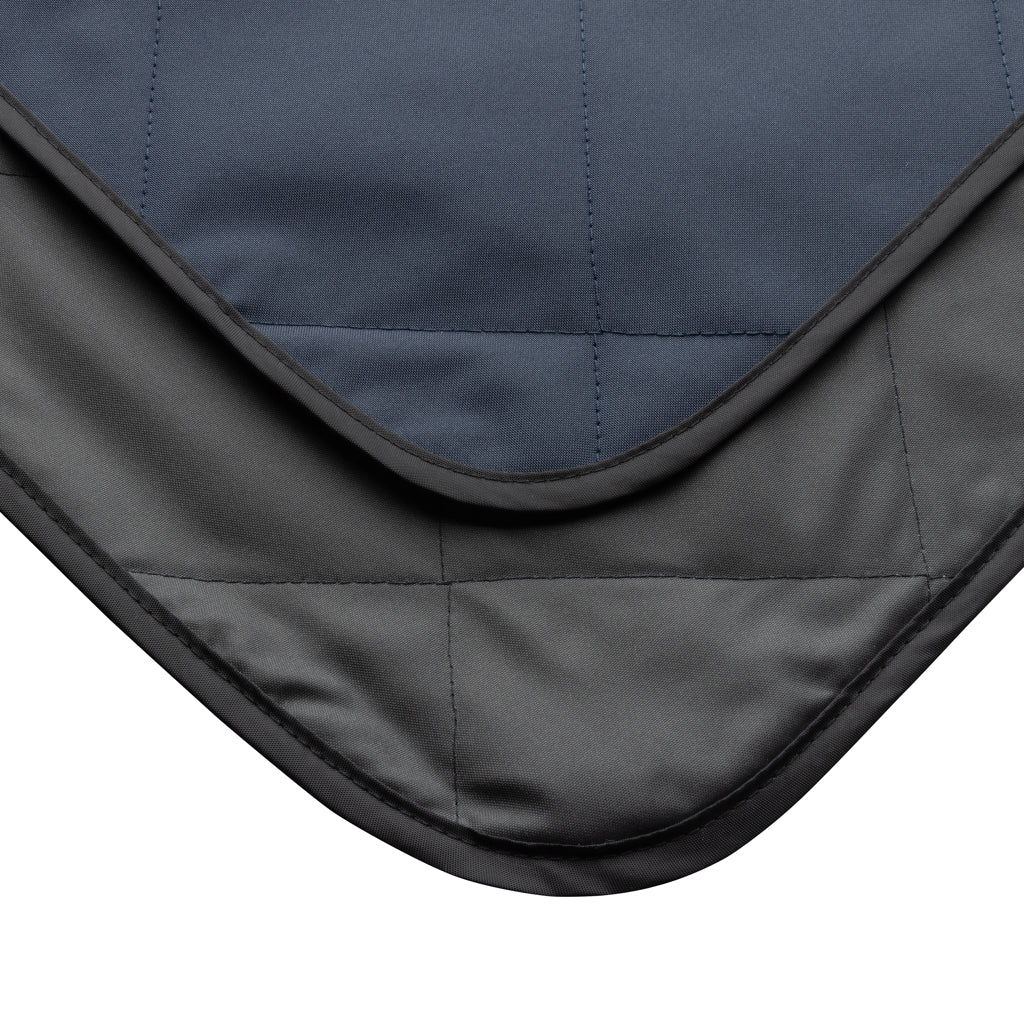 Impact Aware™ RPET foldable quilted picnic blanket - Navy