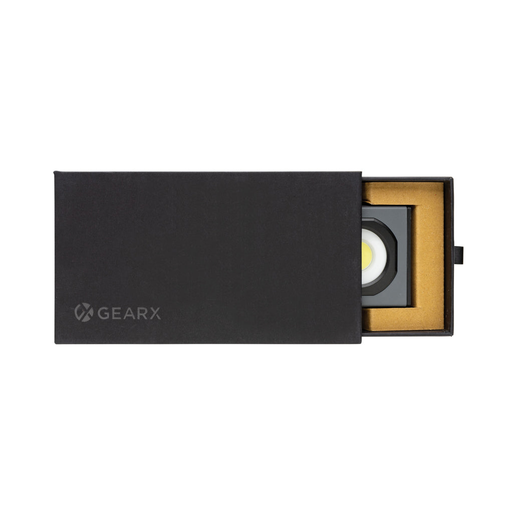 Gear X RCS recycled plastic USB pocket work light 260 lumen - Grey