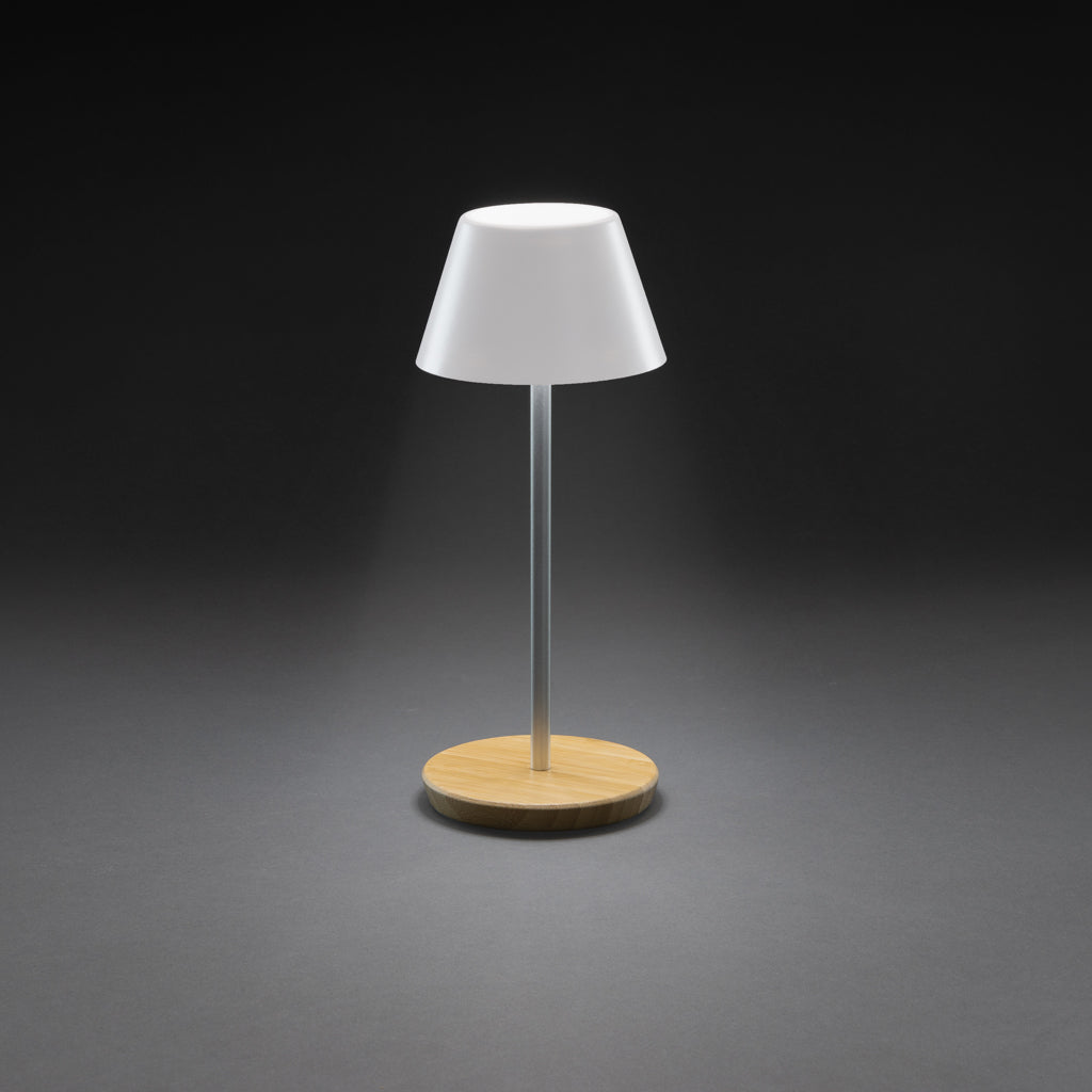 Pure Glow RCS usb-rechargeable recycled plastic table lamp - White
