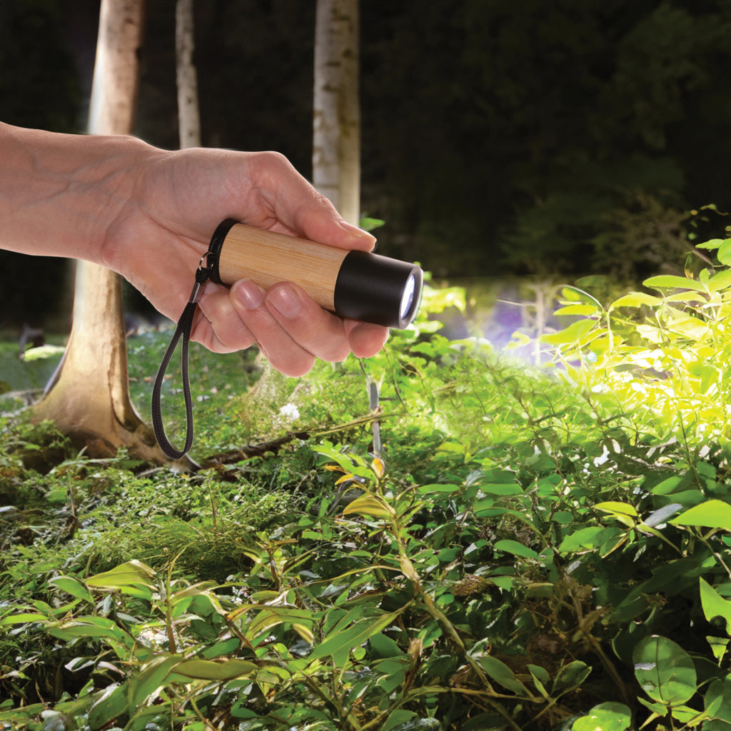 Bamboo and RCS certfied recycled plastic torch - Brown