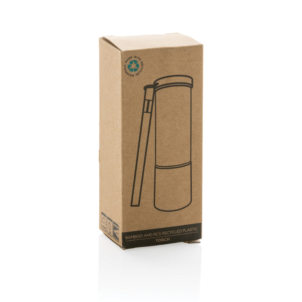 Bamboo and RCS certfied recycled plastic torch - Brown