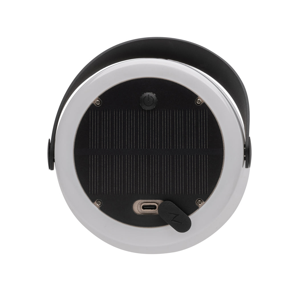 SolarGlow RCS recycled ABS USB-rechargeable outdoor light - White