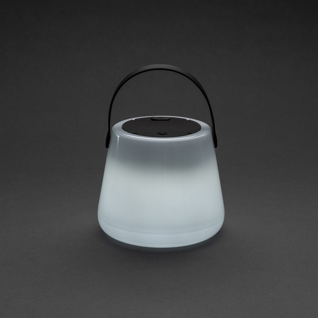 SolarGlow RCS recycled ABS USB-rechargeable outdoor light - White